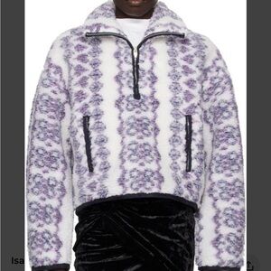 Isabel Marant Etoile Off-White & Purple Marie Jacket Sweater Small Euro 34